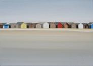 Beach huts, 10" x 14", Oil on Canvas, SOLD