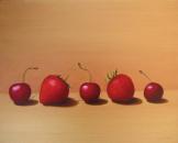 Cherries and Strawberries on Show, 20" x 16", Oil on Canvas, SOLD