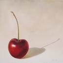 One Cherry, 12" X 12", Oil on Canvas, SOLD