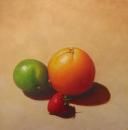 Strawberry Lime Orange, 16" x 16", Oil on Canvas, SOLD