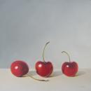 Three Cherries, 20" x  20", Oil on Canvas, SOLD